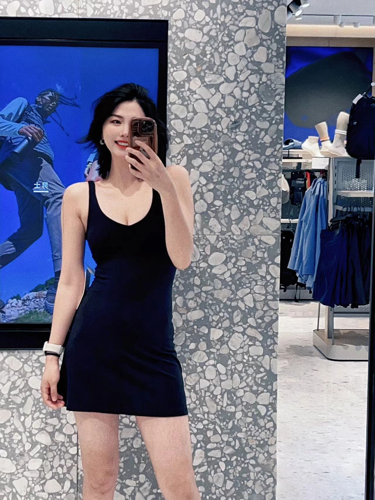 Summer New Sagging Casual Sports Dress Tennis Nude Badminton One Piece Breathable Inner Lining Chest Cushion Anti glare