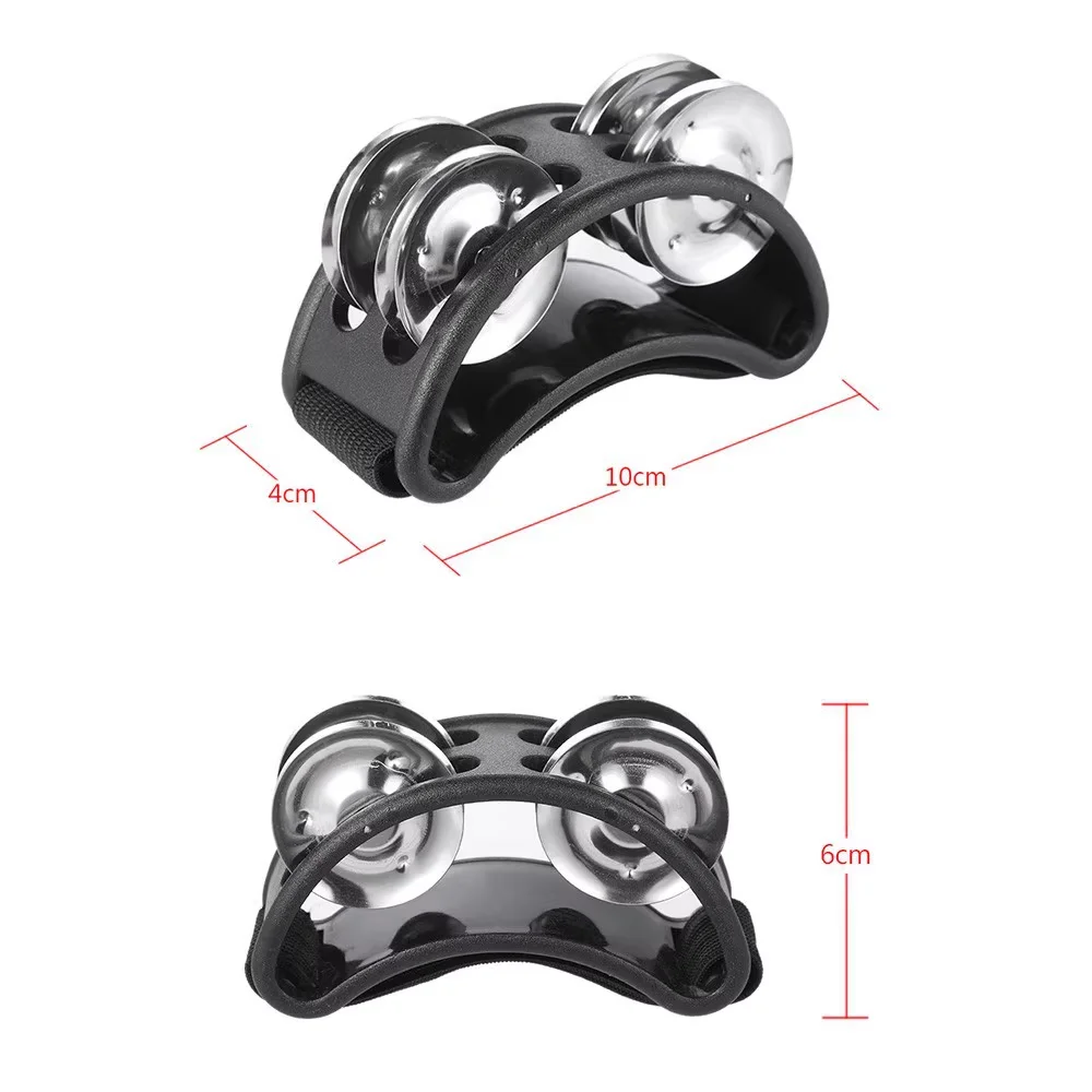 2PCS Foot Rattle Foot Drum Hand Tinker Children's Music Education Tambourine Percussion KTV Musical Instrument Accessories