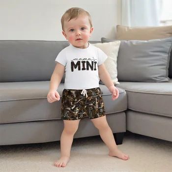 Boys Summer Outfits Graphic Print Tee with Elastic Waist Shorts Set for Toddlers - 2 Piece Clothing Ensemble 3