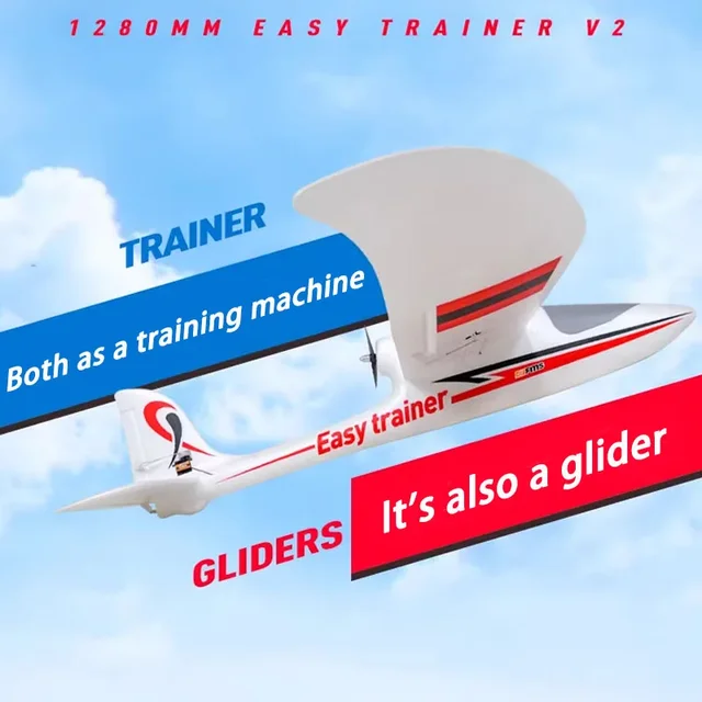 FMS 1280mm Easy Traine V2 RC Beginner Training Assemble Aircraft Beginner Backpush Fixed Wing Model Remote Control Adult Boy Toy 3