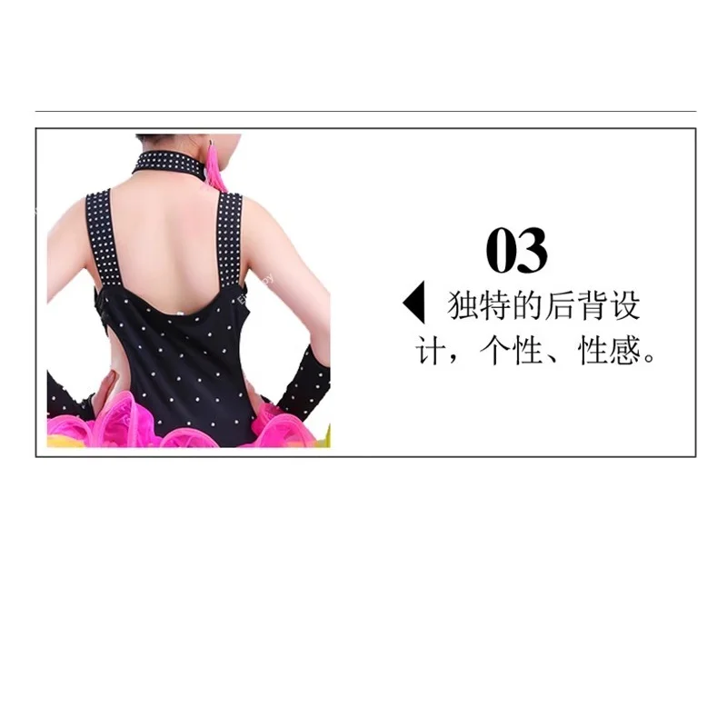 Kids Sequin Latin Dance Dress For Girls Fashion Cha Cha Salsa Tango Dance Outfit Stage Costume Performance Outfits Competition
