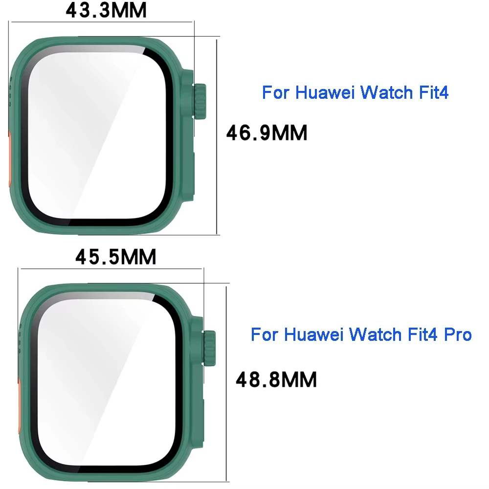Durable Tempered Glass Case with All-Around Protection for Smartwatches | Anti-Scratch Screen Protector Accessory