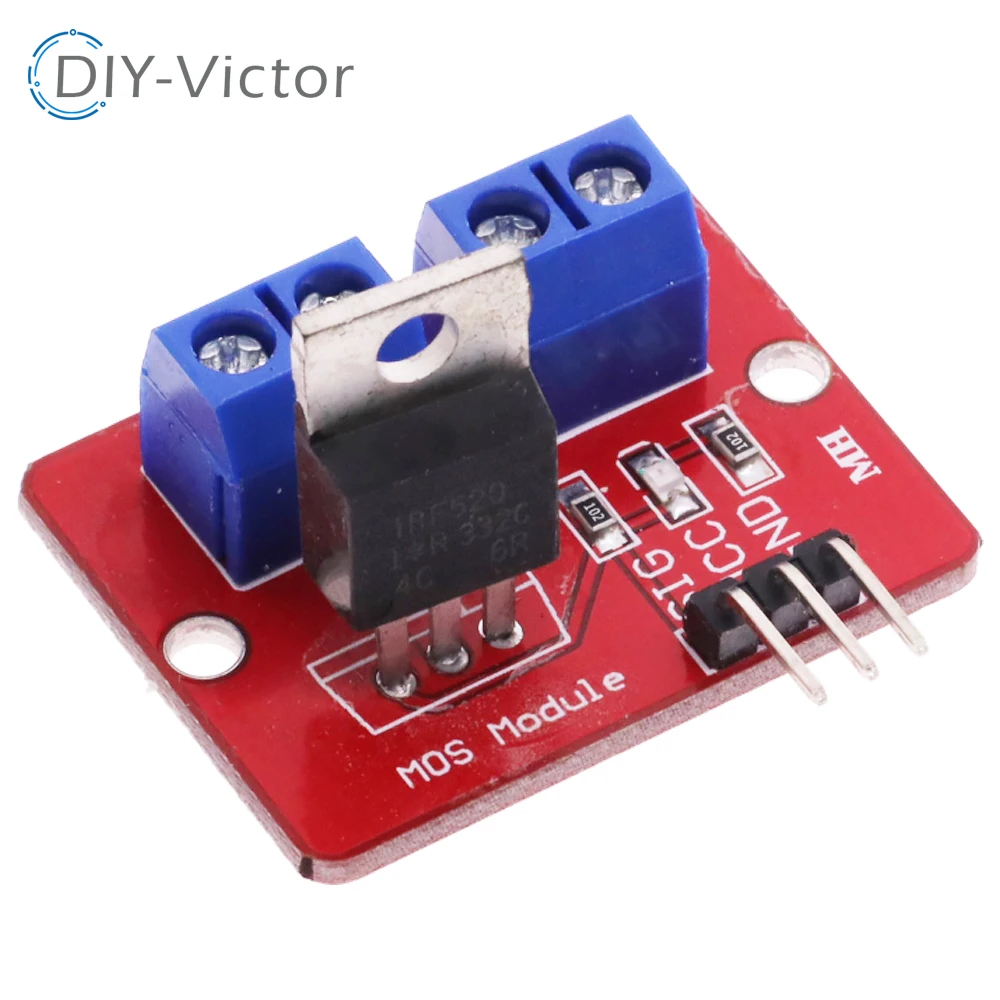 Верхняя кнопка Mosfet 0-24 в 3,3 В 5 В, ШИМ-Регулирующий модуль IRF520 драйвер MOS для Arduino MCU ARM Raspberry pi