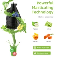 BioloMix Presse-agrumes à pression froide avec goulotte d'alimentation de 75 mm, extracteur de jus à mastication lente à moteur puissant de 200 W 40-65 tr/min pour les fruits entiers 3