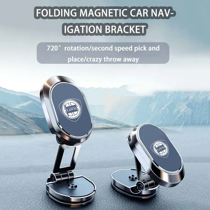 

Metal Magnetic Attraction Car Phone Holder GPS Mount For Lancia Ypsilon Delta Musa Nera Thema STRATOS Accessories Logo 2023 2024
