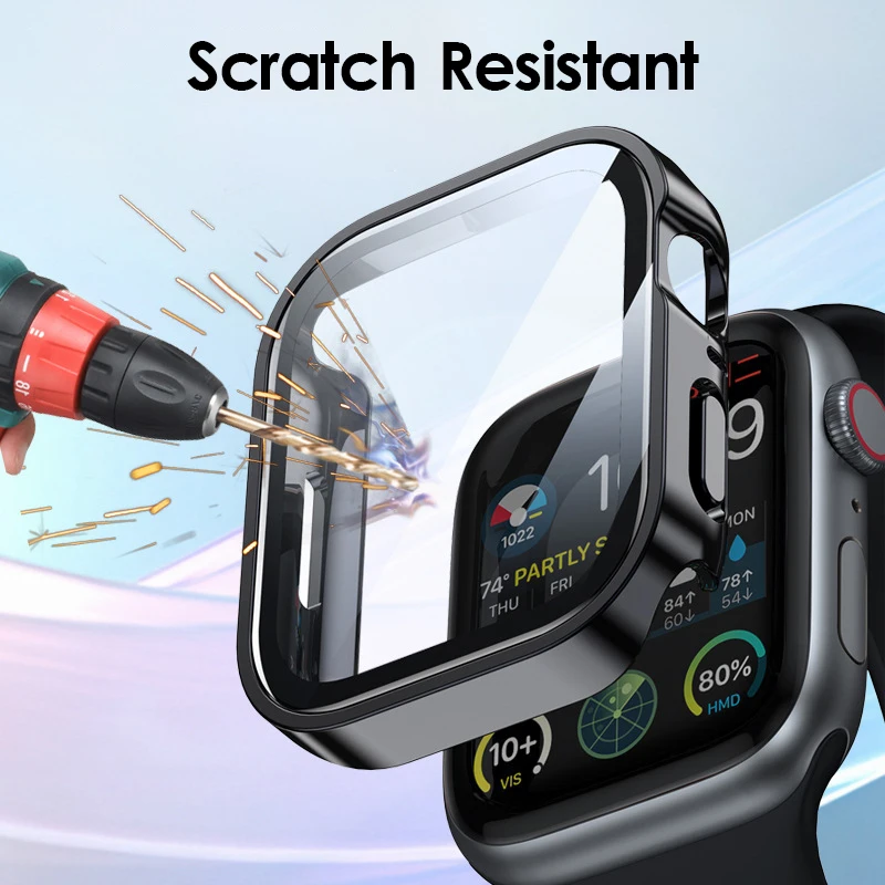 Premium Tempered Glass Case with Screen Protector – Straight Edge Cover