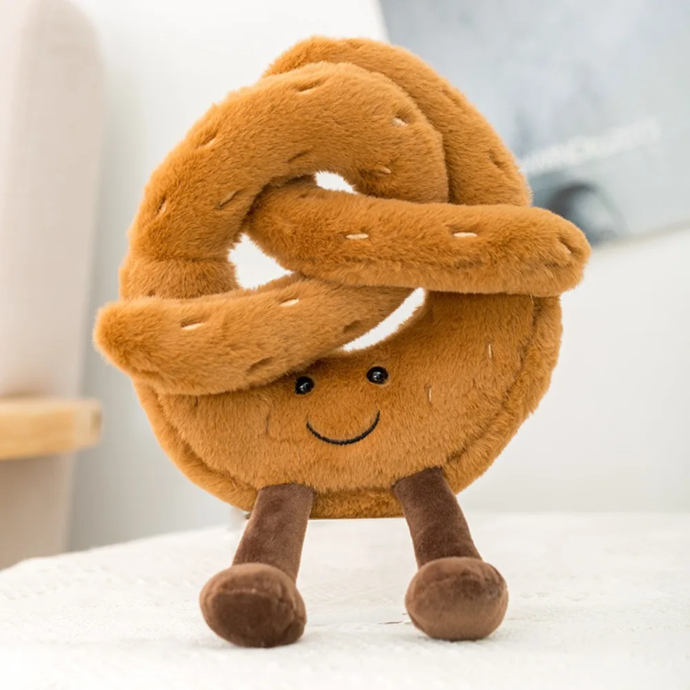 Croissant Plush Bread Pendant Creative Toast with Bell Squeaky Dog Toy Bite-resistant Interactive Plush Chew Toy Girl 2