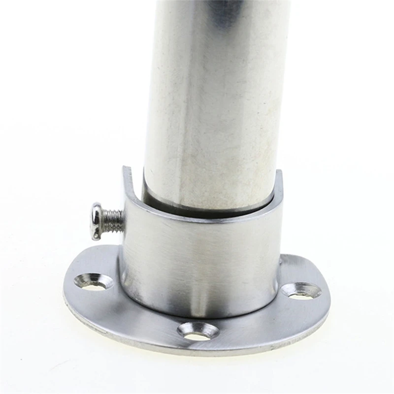 Description Picture 5 of item304 Stainless Steel Flange Seat Wardrobe Hanger Rod Fixing Hardware Accessories Curtain Rod Tube Hook Fixed Support Bracket Seat