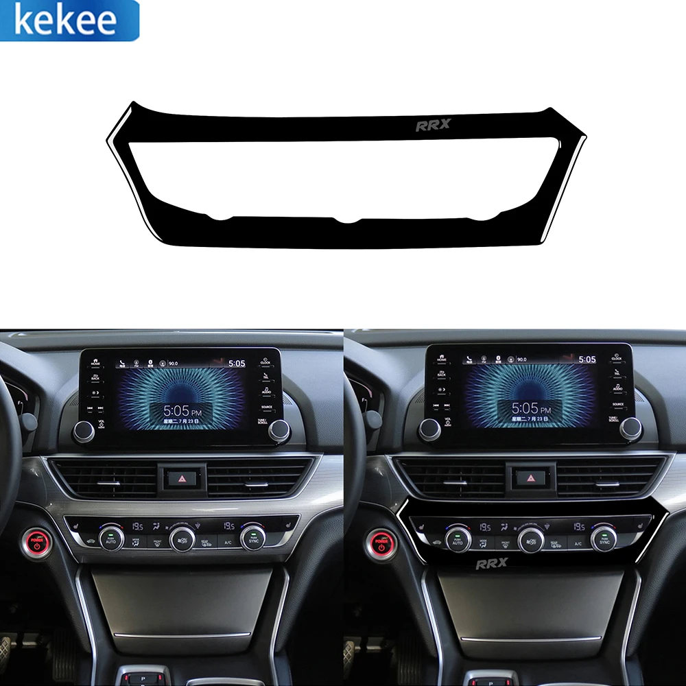 

For Honda Accord 2018 2019 2020 2021 Accessories Car Interior Air Condition Panel Trim Stickers Decoration Piano Black