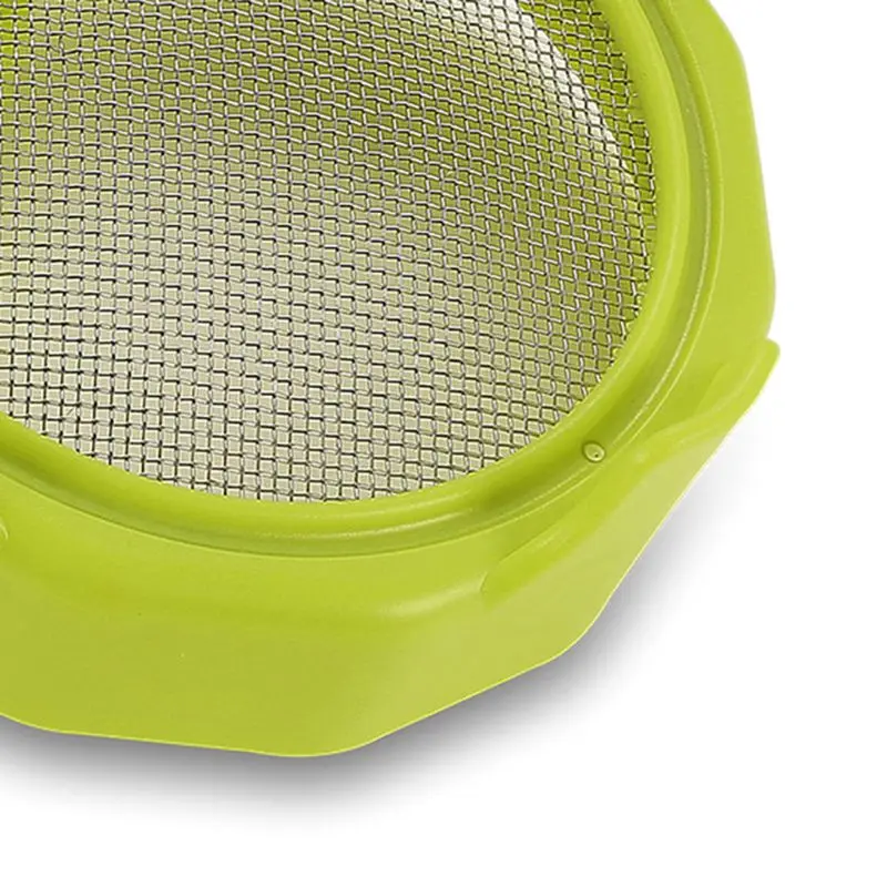 Plastic Sprouting Lid with Stainless Steel Screen Mesh Cover for 86mm Wide Mouth Sprout Jars Germination sprouting jars kit