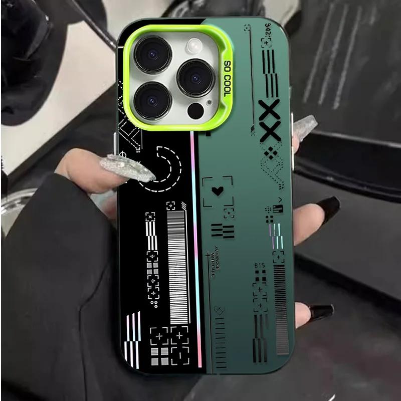 Sleek Plating Matte Hard Cover - Trendy Gaming-Inspired Design