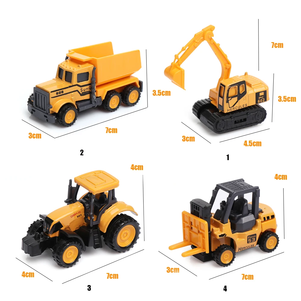 합금 다이캐스트 엔지니어링 자동차 모델, 소방 트럭 장난감, 어린이 차량 장난감 선물, 굴삭기 트랙터 장난감, 1PC