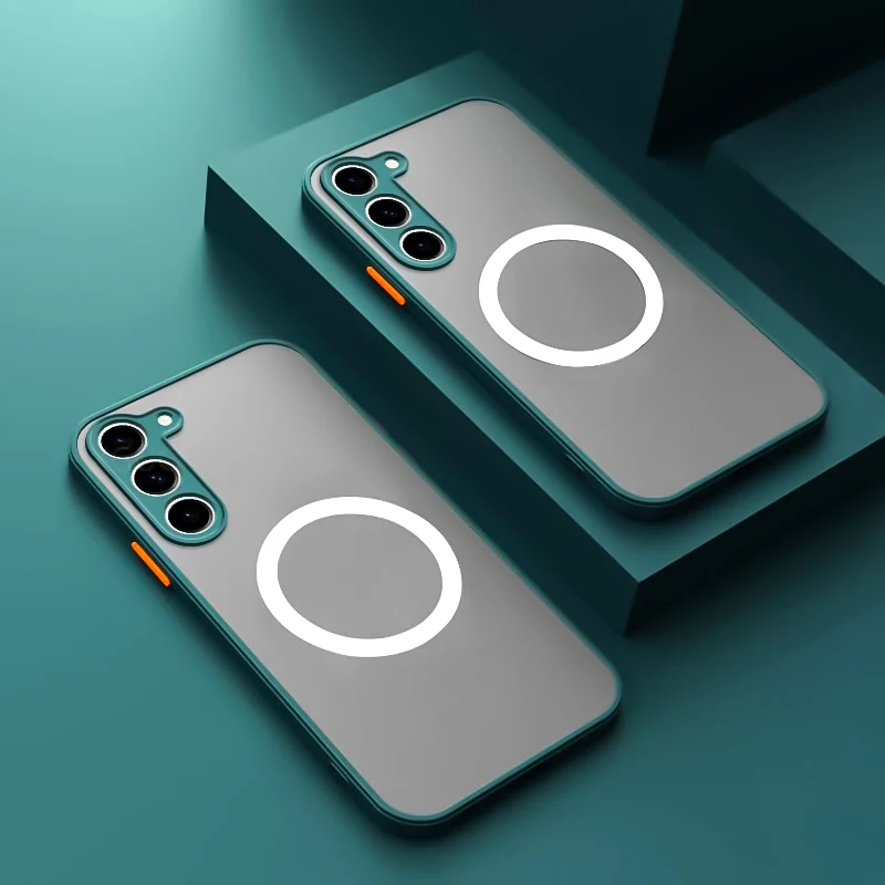 Shockproof Armor Magnetic Translucent Phone Case