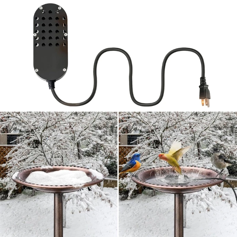 

Waterproof Bird Bath Heater Bath Pond Deicer for Quick Heating Constant Temperature Control Bird Bath Water Heat Device