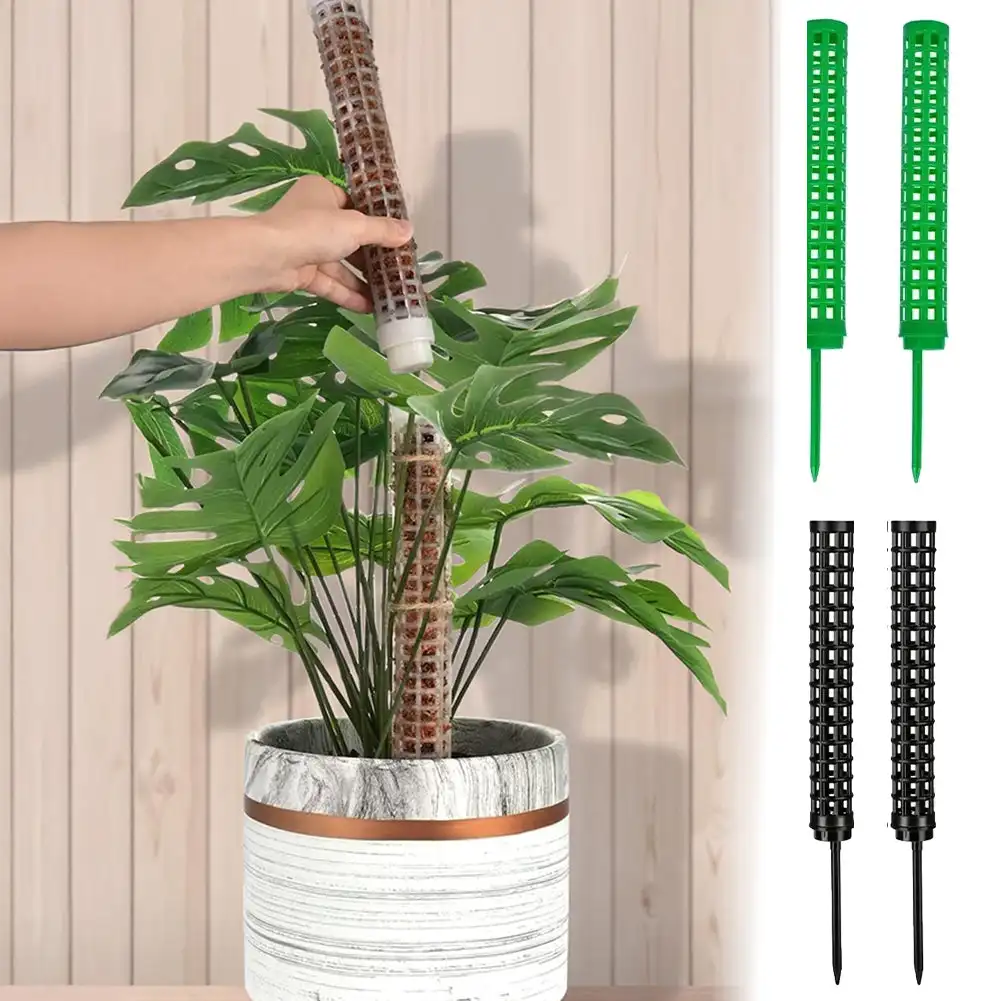 Plant Moss Poles Support Plastic Transparent Reusable Indoor Potted Sticks Train Creeper Plant To Grow Upward for Home Garden
