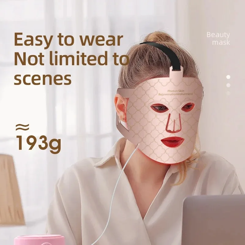 8 Color IR Silicon Infrared Red Light Therapy Facial Treatment Device PDT Led Face Mask Neck Use Red Light Therapy Led