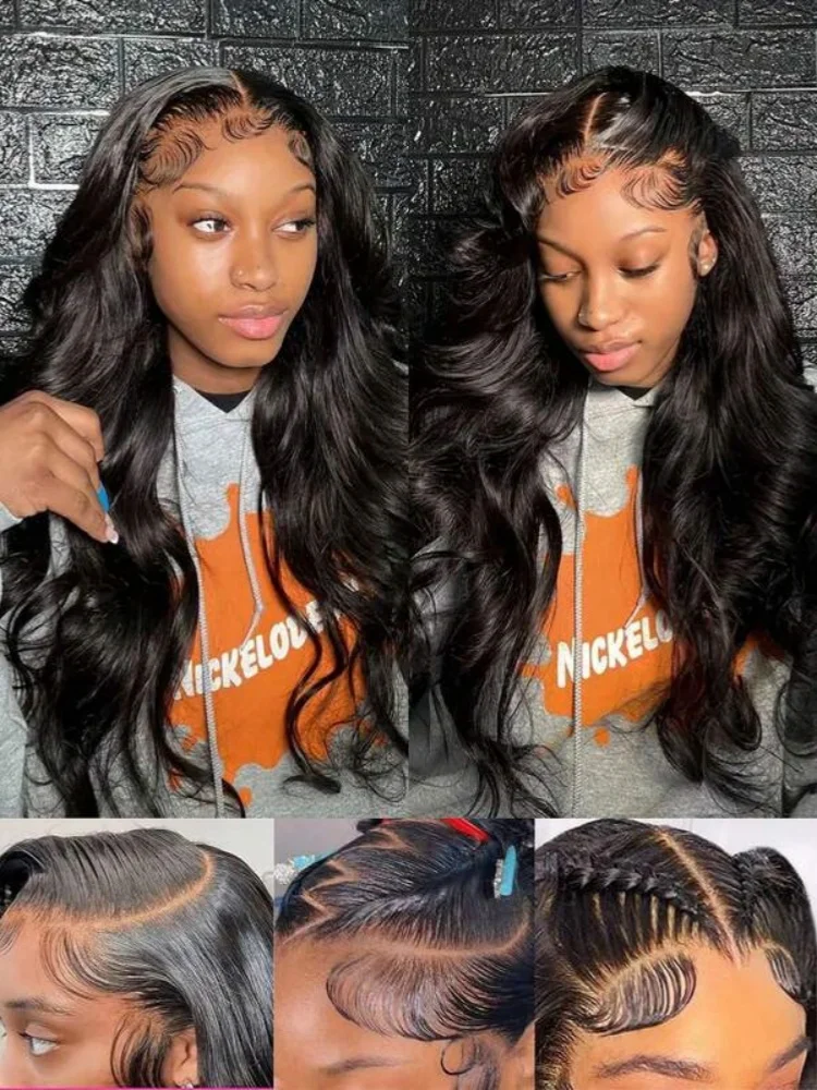 Body Wave 13x6 Transparent Lace Wig Curly Wigs Natural 13x4 Lace Front Human Hair Wigs With Baby Hair 40Inch Long Brazilian Hair 4