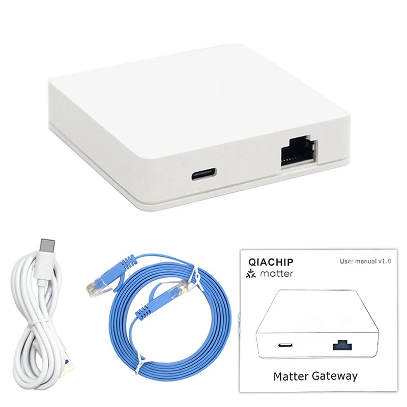 Matter Zigbee 3.0 Hub Gateway Cablato Smart Home Bridge Matter Gateway Hub Controllo Vocale Siri Per Google Alexa Home Kit Durevole