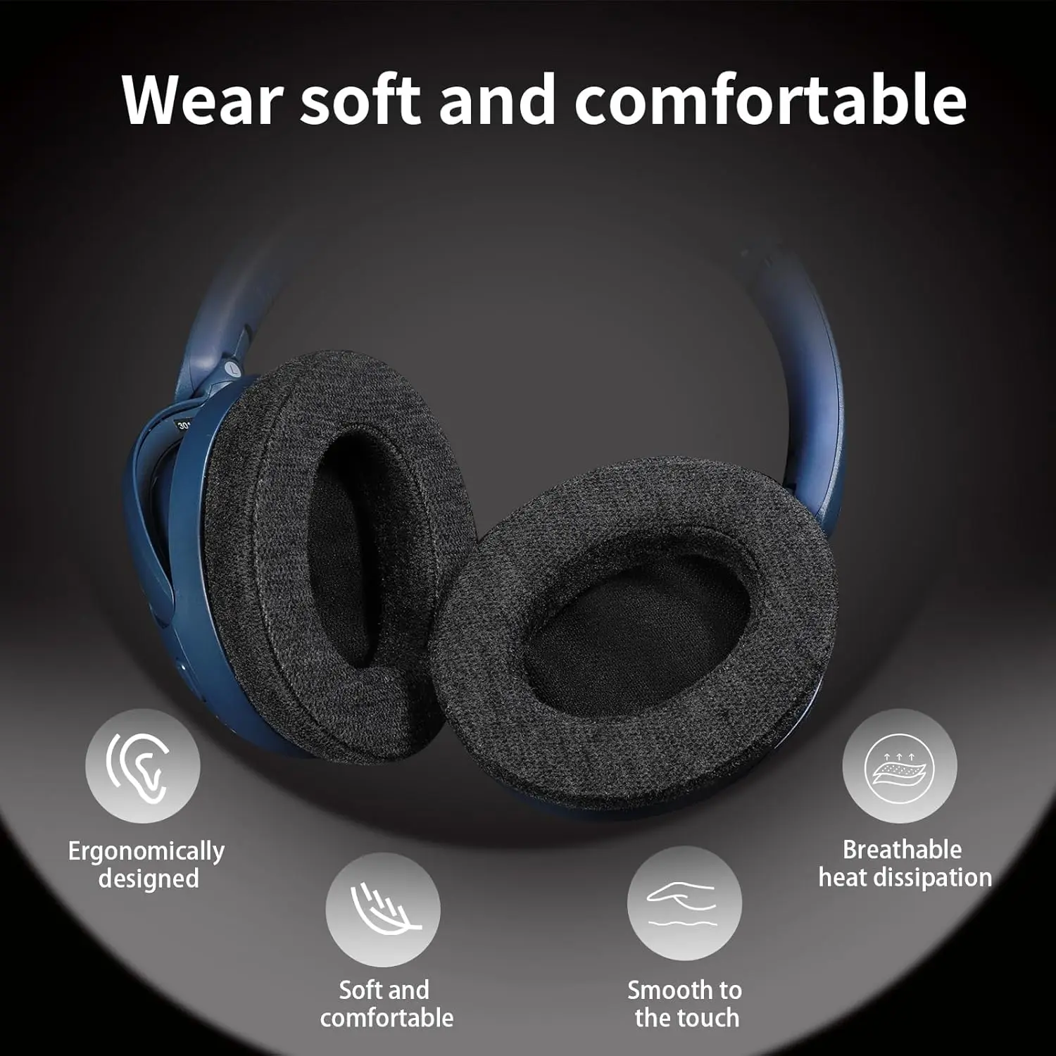 Replacement Ear pads for Sony WH-XB910N Headphones Skin-Friendly Cotton Memory Foam Ear Cushions High Quality Earpads headset
