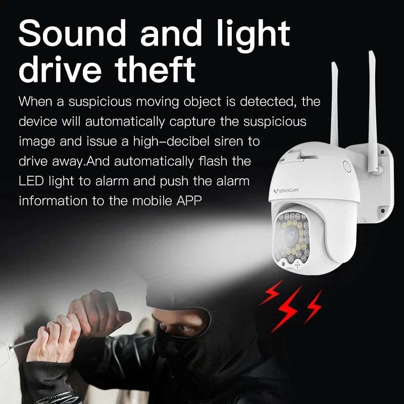 Vstarcam HD 5MP Outdoor Camera WiFi RJ45 Color Night Vision