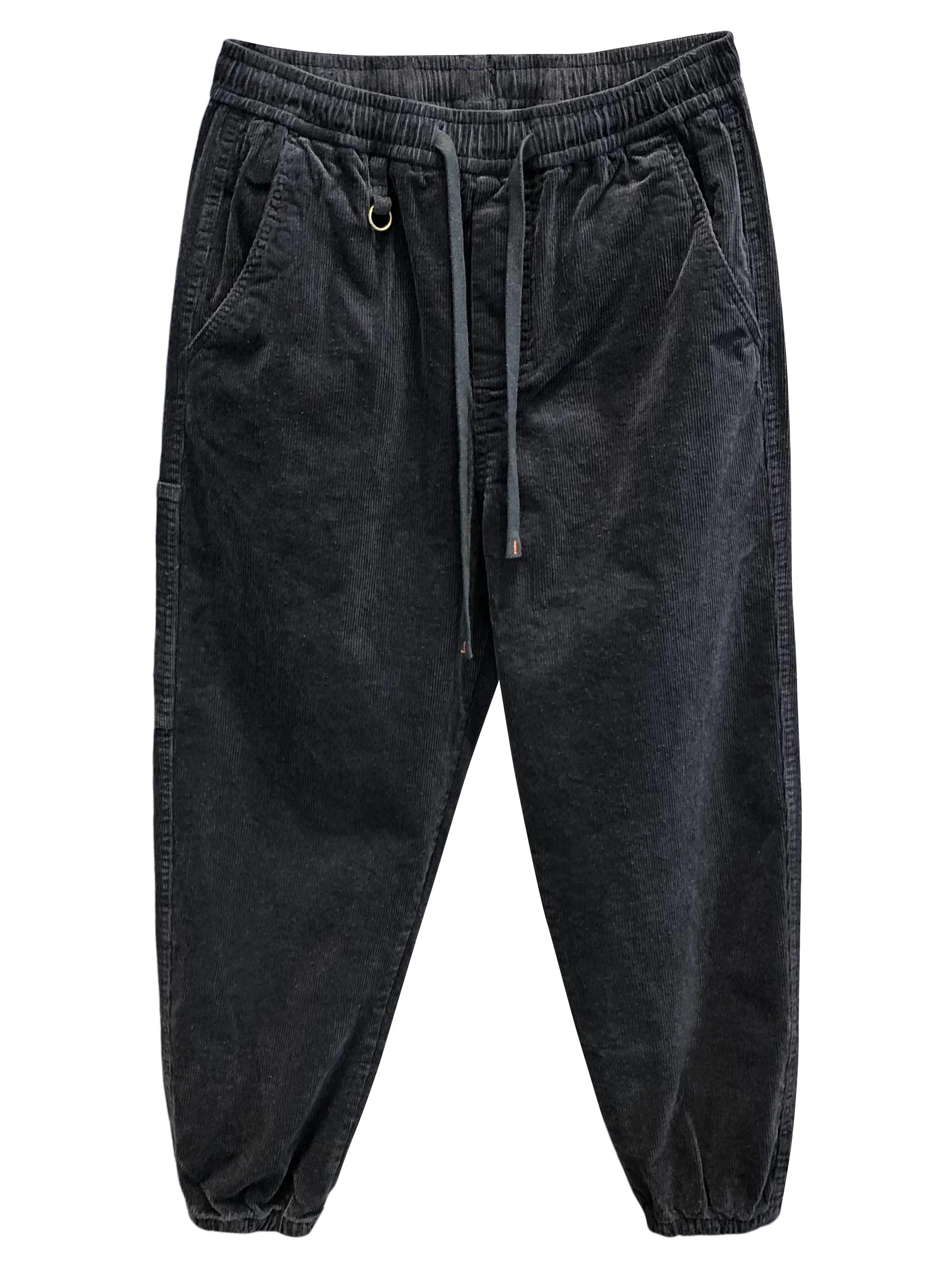 Men's Loose Fit Corduroy Harlan Workwear Trousers Casual Long Pants Youth Active Sle All Season Khaki Color