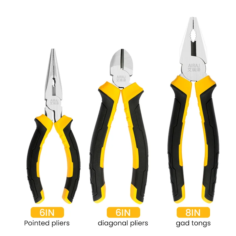 Wire Pliers 6/8 Inch Sharp Large Opening Stripping Pliers Industrial Grade Multifunctional Hardware Manual Tools