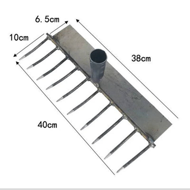 Dual-purpose garden rake Dual-purpose hoe ten-tooth rake hoe gardening planting flowers vegetables short handle garden agricult