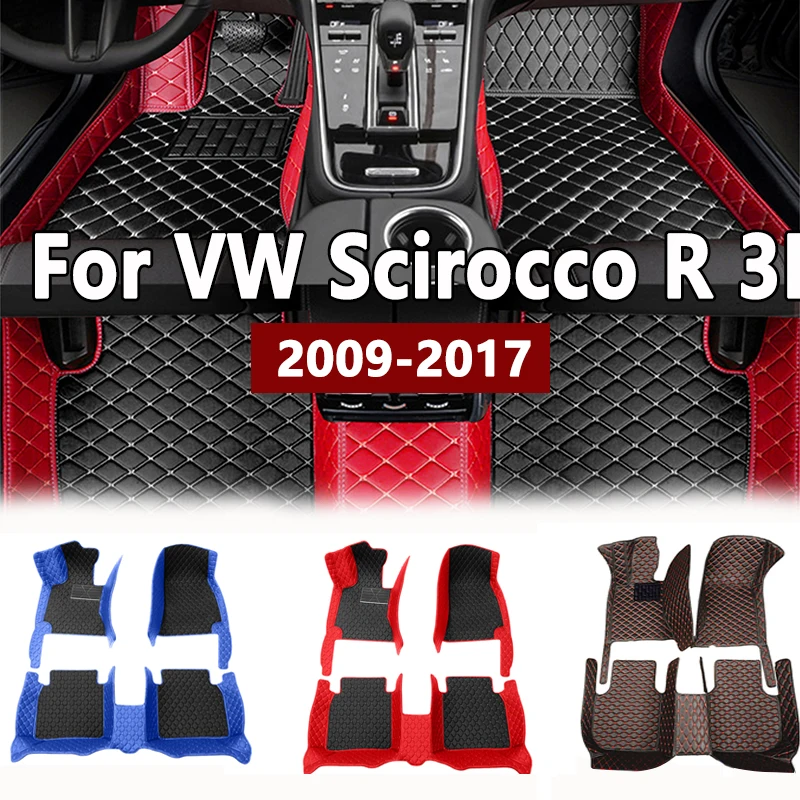 

Автомобильные коврики для VW Scirocco R 3R 2009-2017, аксессуары для интерьера центра прямых поставок, 100% подходят для кожаных ковриков, ковриков, подкладок для ног
