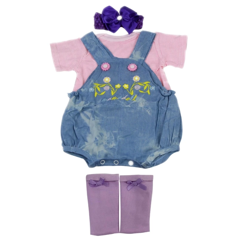 

4Pcs Soft Baby Dolls Costume for 22-23inch Dolls Kids Christmas Gift