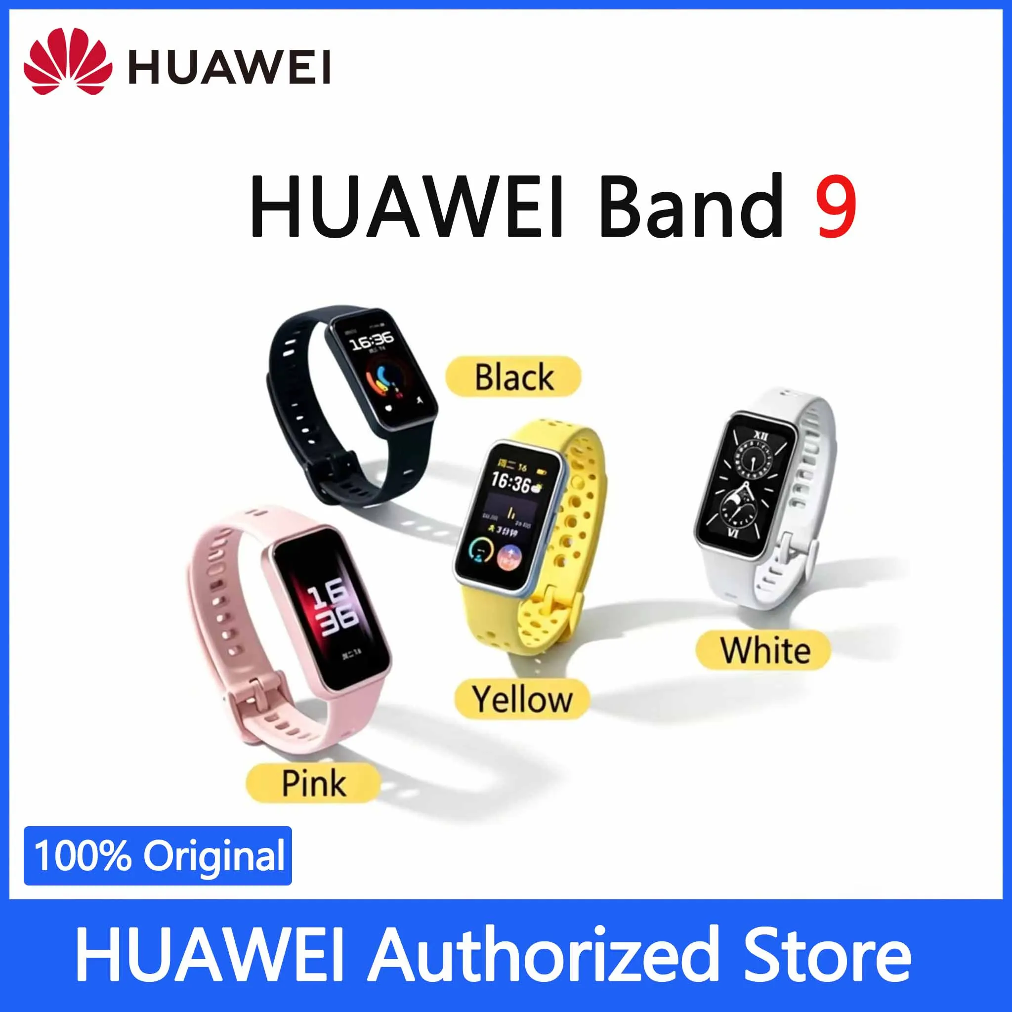 화웨이 밴드 9 건강 트래커, 8.99mm 초슬림 14g 경량 디자인, 플루오로엘라스..