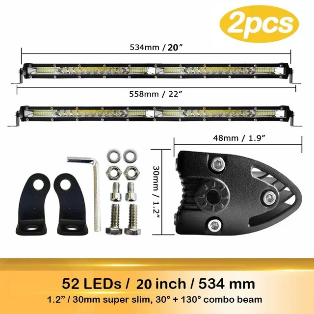 2pc-20in-52led-1row
