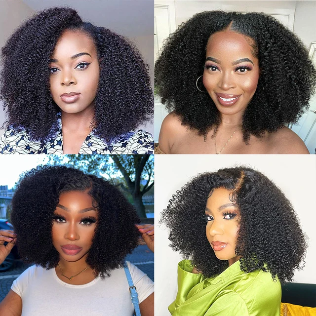 250% Density Afro Kinky Curly Human Hair Wigs For Women Indian 13x4 Lace Frontal Wig 4x1 T Part Wig With Transparent Lace Remy 5