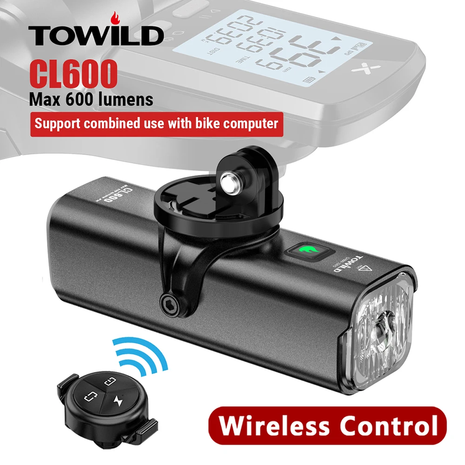 TOWILD CL600LM Bike Light Front Lamp USB Rechargeable LED 21700 4000mAh Bicycle Light IPX6 Waterproof Headlight Bike Accessories