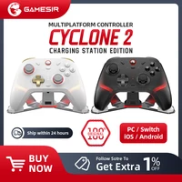 New Gamesir Cyclone 2 Wireless Controller with  Hall effect Controller for PC Steam Switch ios Andrioid Optional base