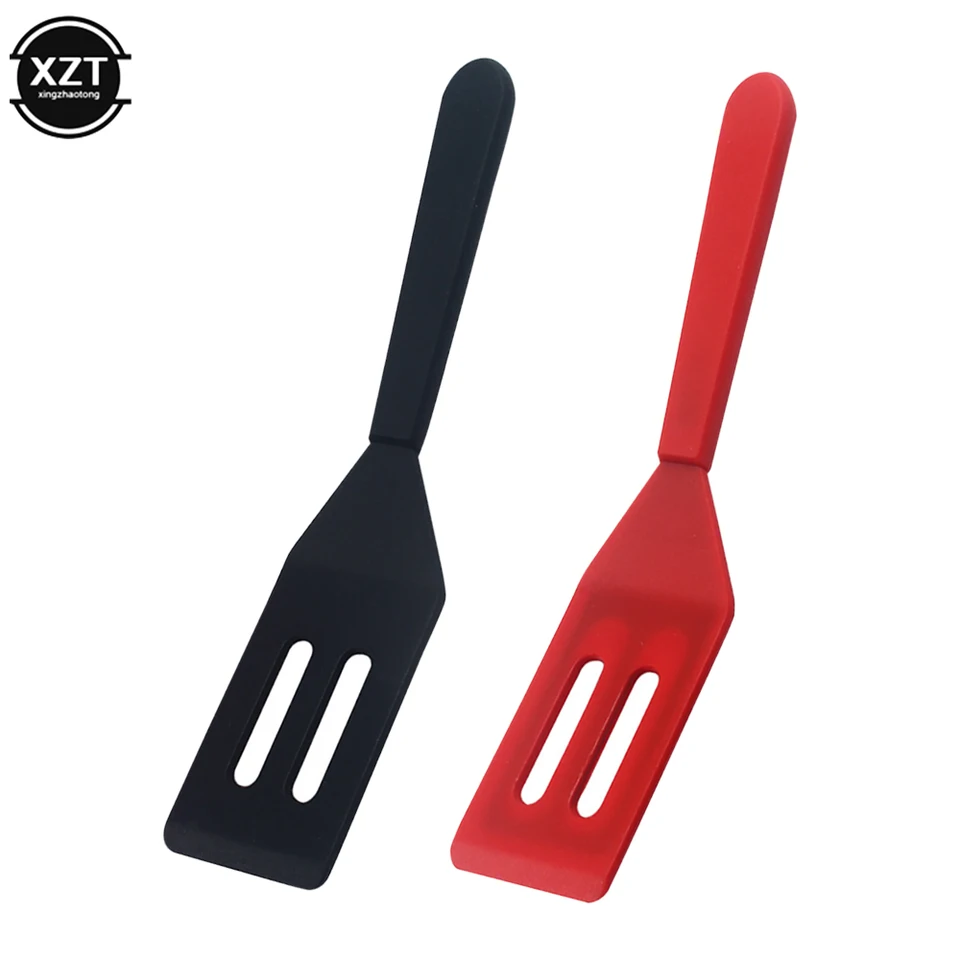 Spatola in silicone, spatole per uso alimentare con anima in acciaio inossidabile, tornitore ad alta resistenza al calore con manico in legno, utensili da cucina senza BPA, spatole per pancake, uova