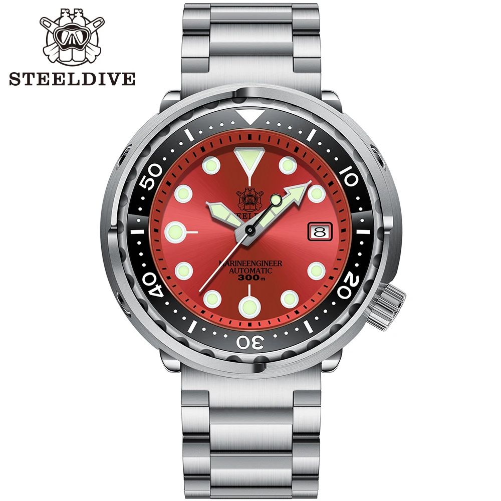 Automatic Mens Dive Watch Marine Engineer SD1975 300M Waterproof 47.5MM Stainless Steel Tuna Can,mechanical watch