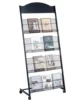 Floor-Standing Magazine Rack 4-tier Newspaper Holder Book Display Shelf brochure Display Stand for Exhibitions Shopping Malls 1