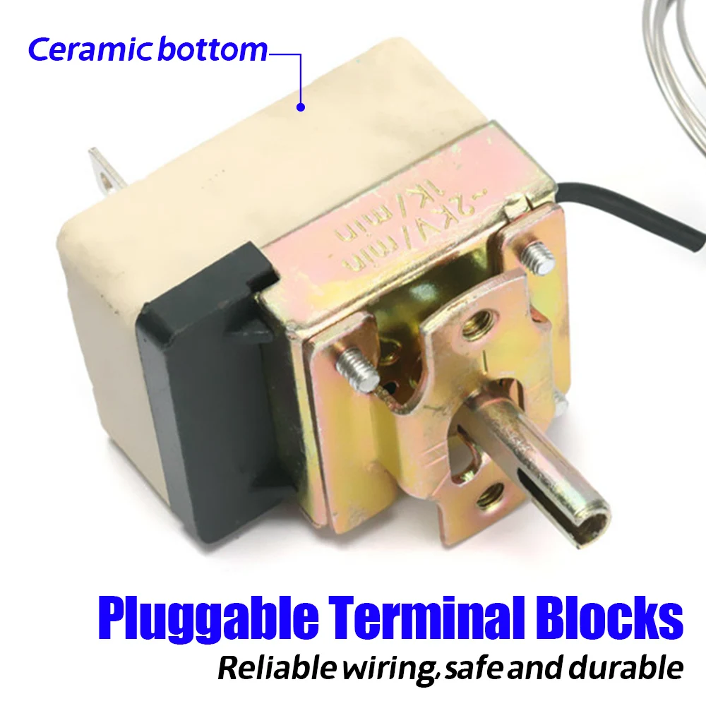 Advanced Rotary Temperature Control Thermostat for Electric Ovens, 50-300°C Dial, 250V 16A
