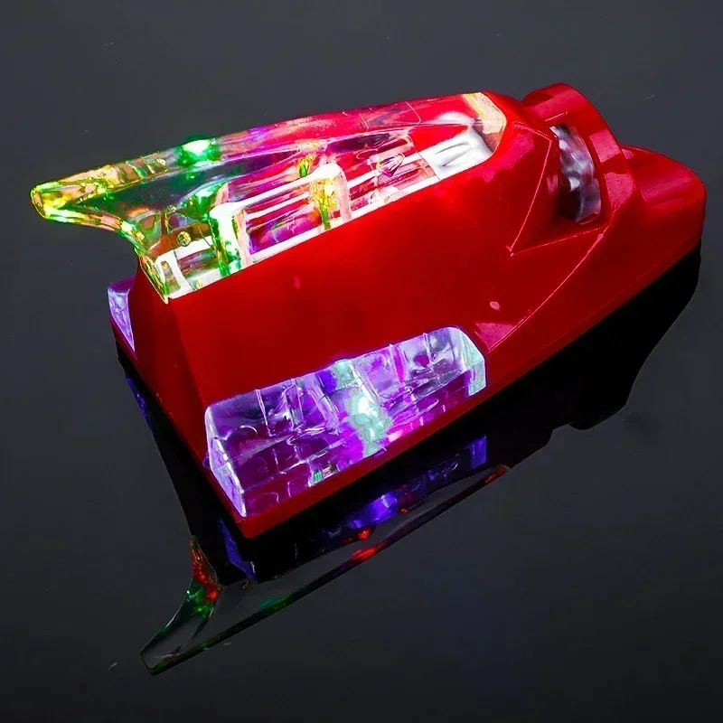 Vibrant LED Shark Fin Car Antenna with Wind-Powered Flashing Light
