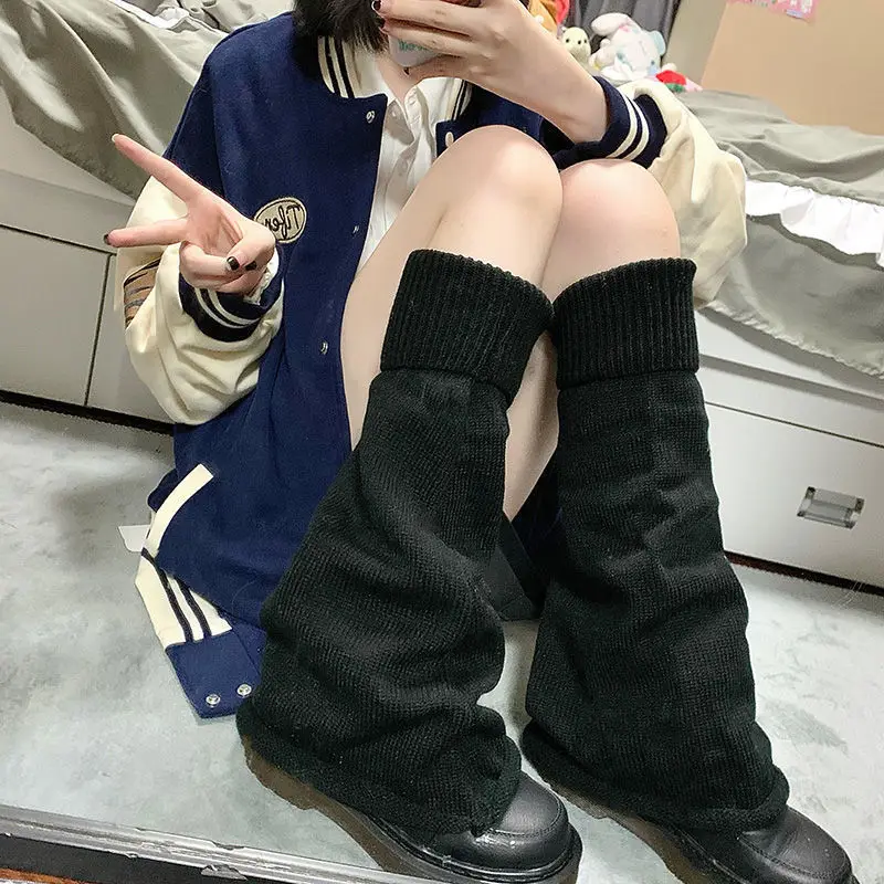Gestreifte Beinwärmer für Damen, Lolita, lange Socken, weibliche gestrickte Leggings, japanische Wintersocken, Kawaii-Arm-Knöchelwärmer für Mädchen – Detail 10