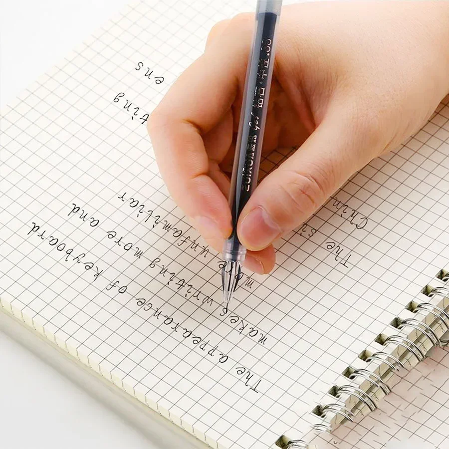 12pcs/mix Diamond Tip Gel Pen, Fine 0.38mm Large-capacity Black/Blue/Red Ink Refill Exam School Office Supplies Stationery