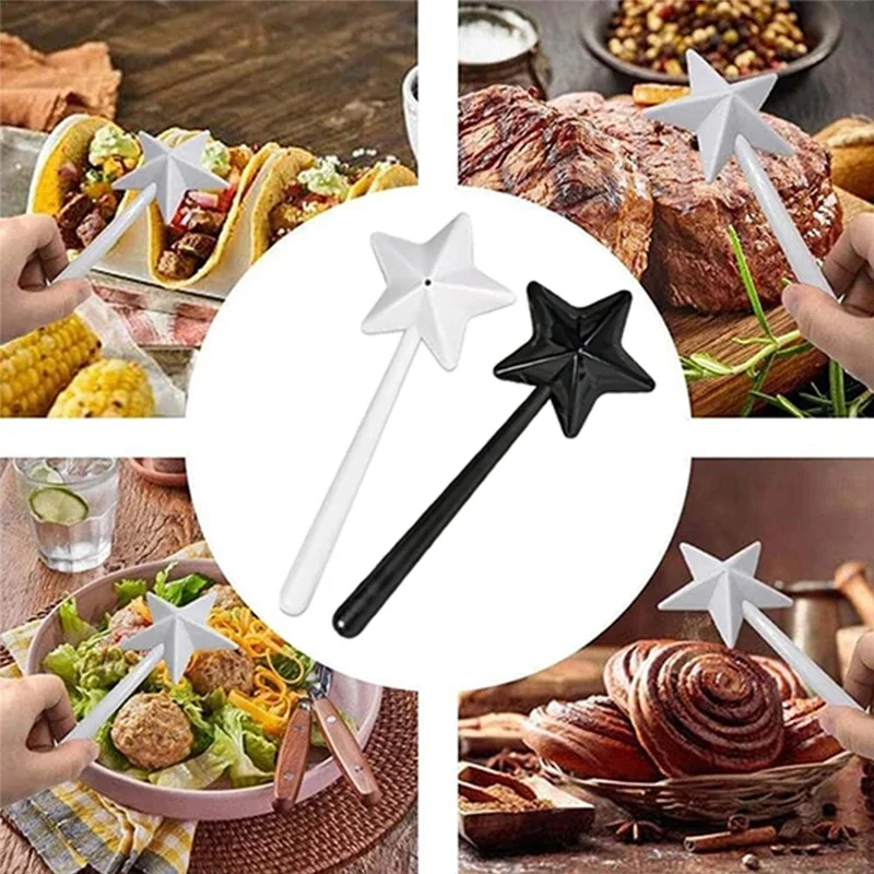 Five-pointed Star Magic Wand Salt Pepper Shakers Portable Salt Spreader Wand Spice Dispenser Seasoning Shaker BBQ Supplies