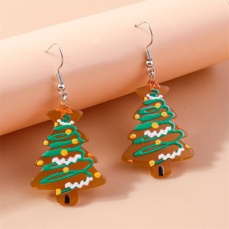Mode Frohe Weihnachten Baum Tropfen Ohrringe für Frauen Weihnachten Stil baumeln Haken Ohrringe Mädchen Neujahr Party Schmuck Geschenke