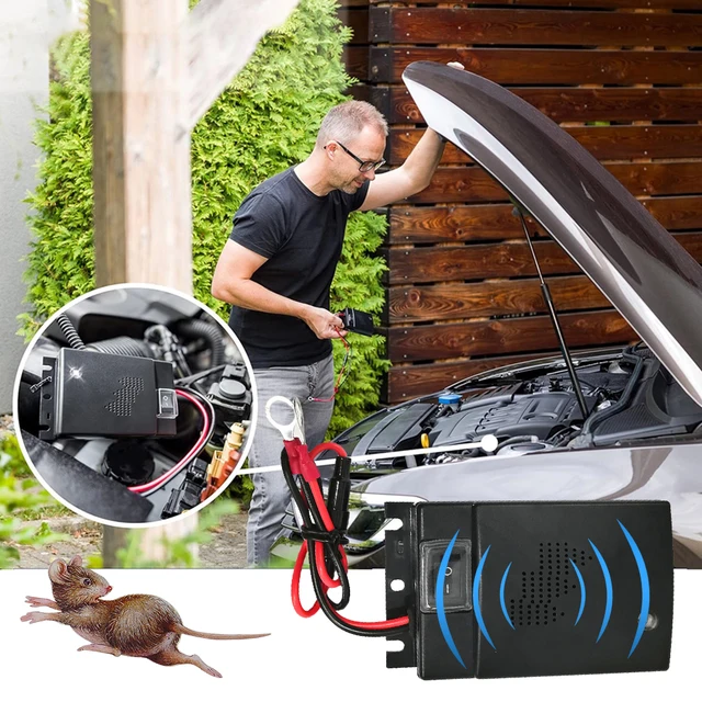 Car Ultrasound Mouse Repeller Smart Sensor Trucks Safety Alert Device Circuit Protection Self-Check Low Power Rodent Repeller 2