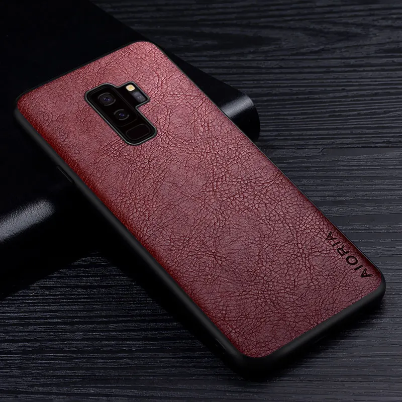 Luxury Business Style Retro Litchi Pattern Leather Phone Case