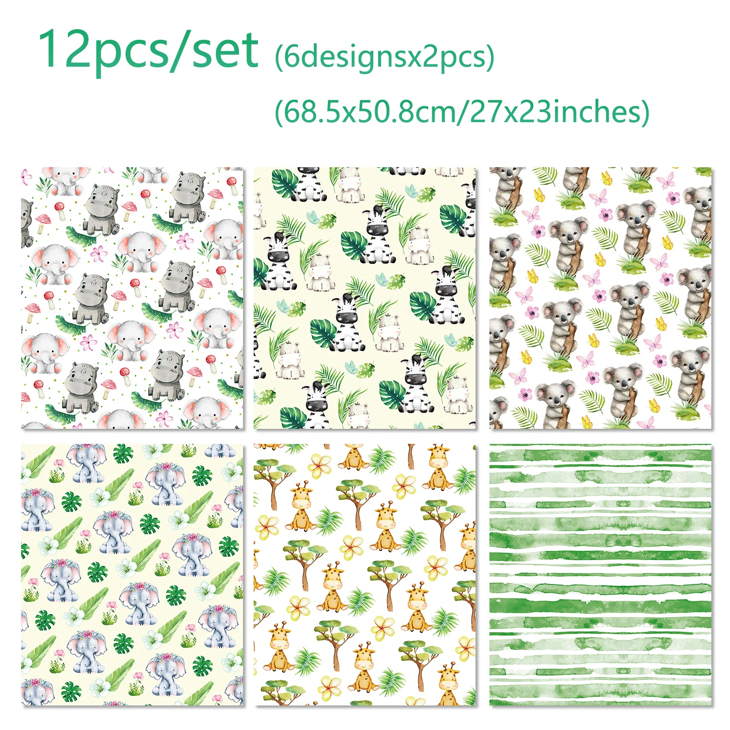 6/12 stücke Dschungel Tiere Kind Geburtstag Geschenkpapier Geschenkbox Dekoration Geburtstag Dekoration Baby Shower Party Supplies – Detail 3