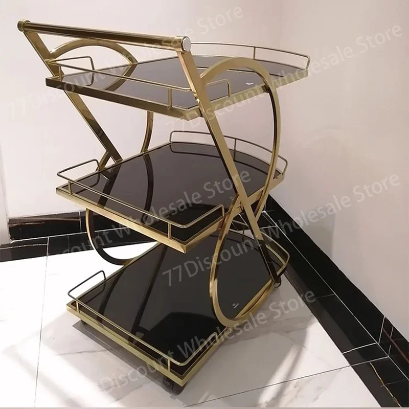 Utility Cart Trolley Kitchen Island Bar Tables Organizer Rolling Wine Rack Serving Shelf Archivadores Hotel Furiture