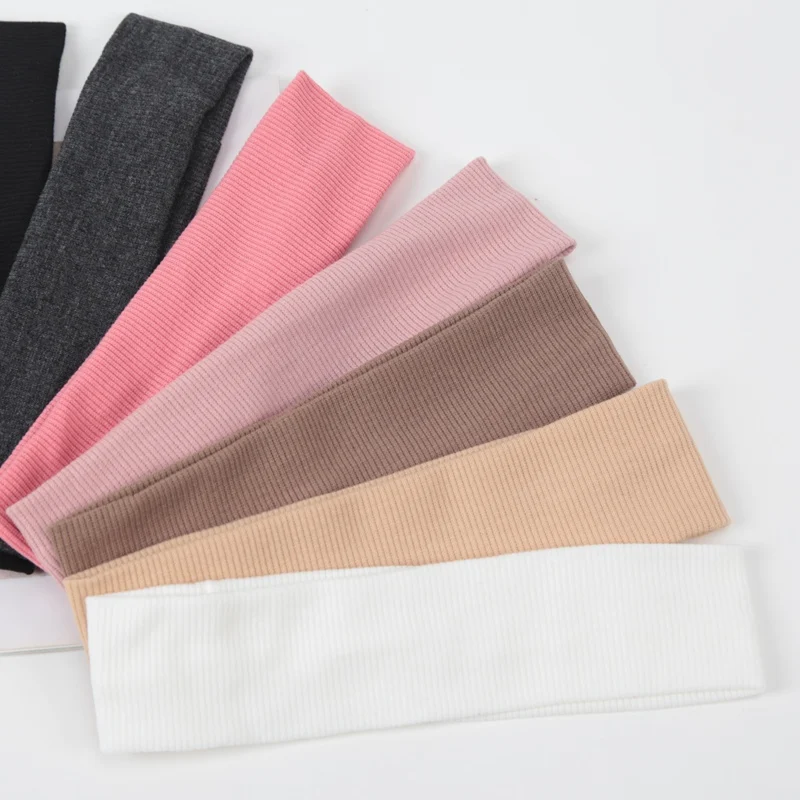 Men Women Solid Hair Bands Yoga Headband Black White Simple Running Absorb Sweat Elastic Makeup Hair Bands Hair Accessories