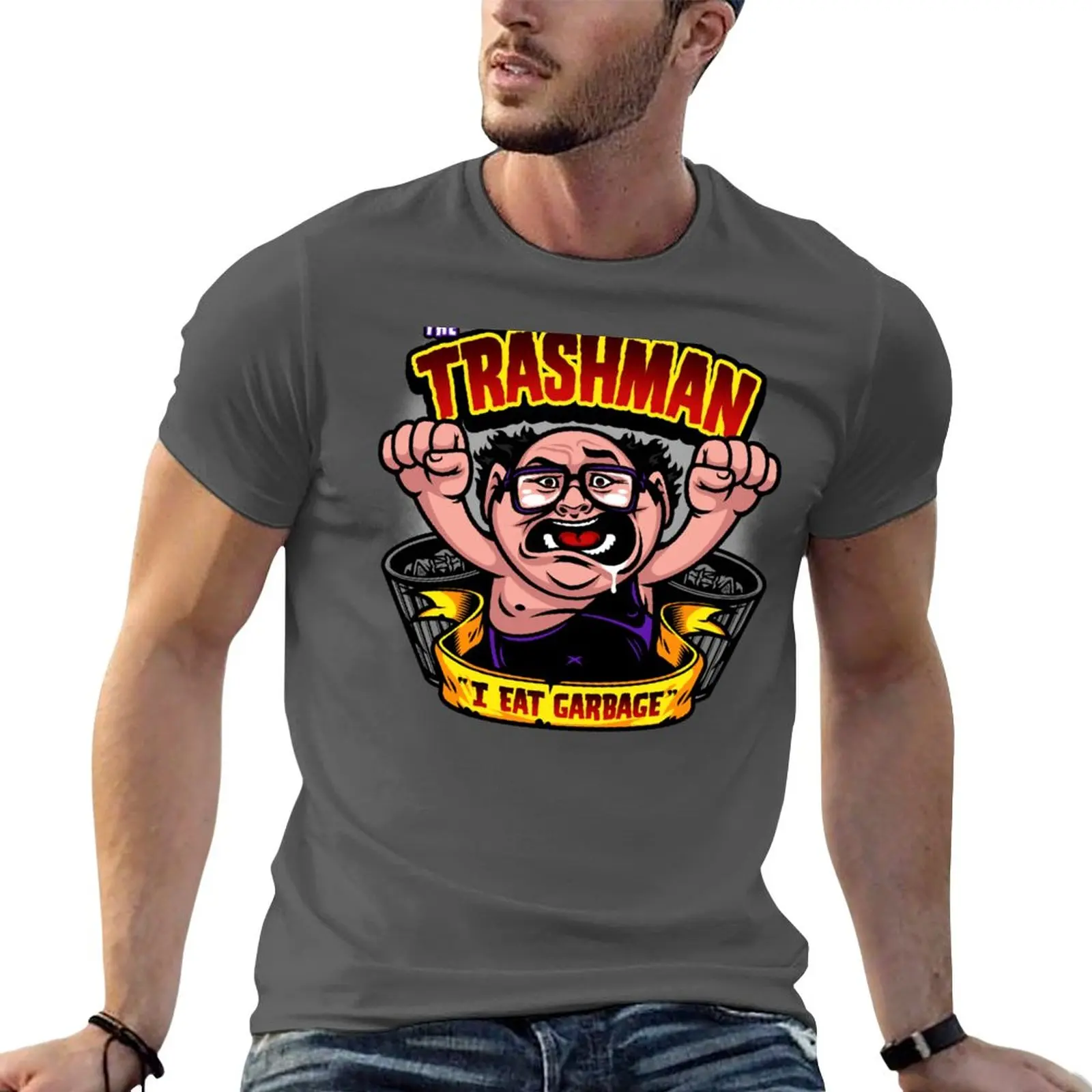 

New The Trashman T-Shirt boys animal print shirt t-shirts man graphic t shirt black t shirts fruit of the loom mens t shirts