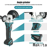 Makita DGA504 18V 125mm Brushless Lithium Electric Angle Grinder Rechargeable Polishing Machine Cutting Machine High Power